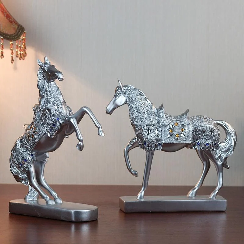 Retro lucky horse ornaments Sculptures and Statues - Homeko