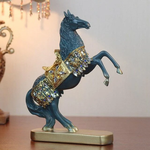 Retro lucky horse ornaments Sculptures and Statues - Homeko