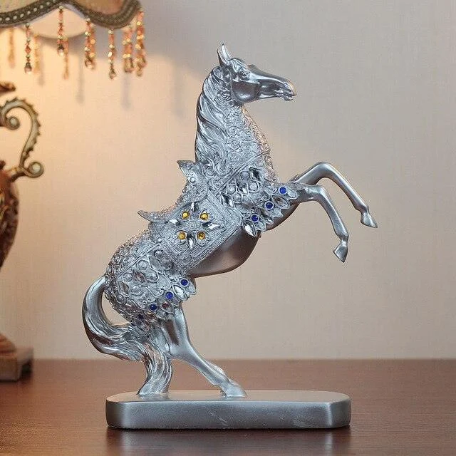 Retro lucky horse ornaments Sculptures and Statues - Homeko