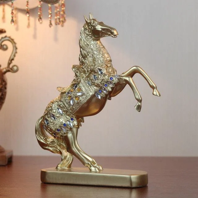 Retro lucky horse ornaments Sculptures and Statues - Homeko