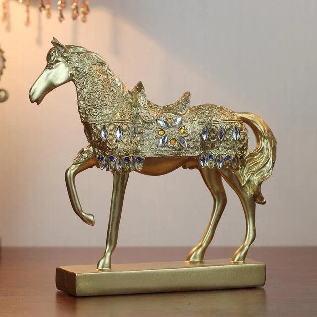 Retro lucky horse ornaments Sculptures and Statues - Homeko