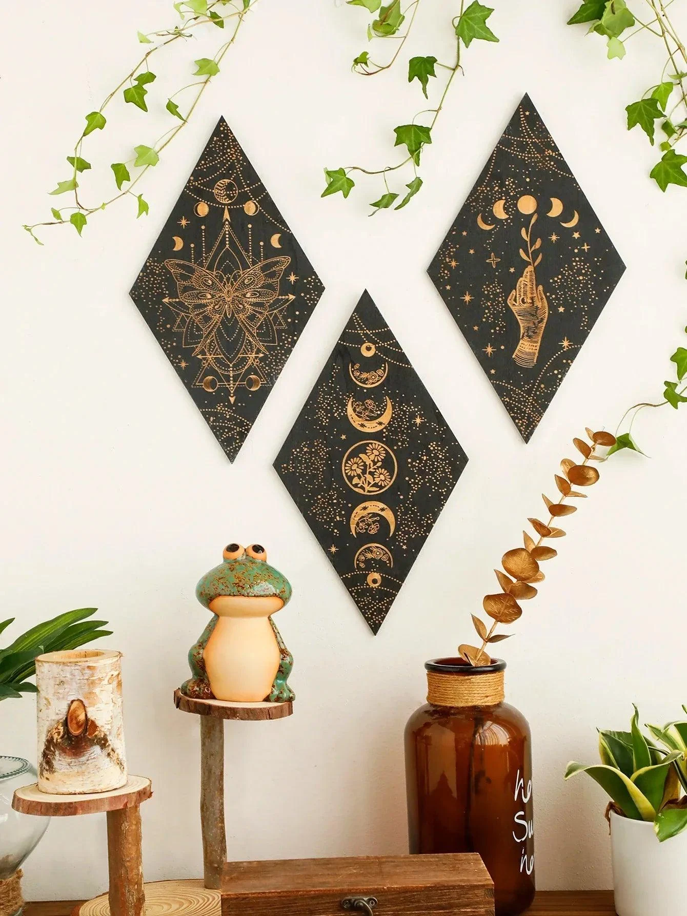 RhomboidWoodenWallDecor-Homeko2 Rhomboid Wooden Wall Decor - Homeko