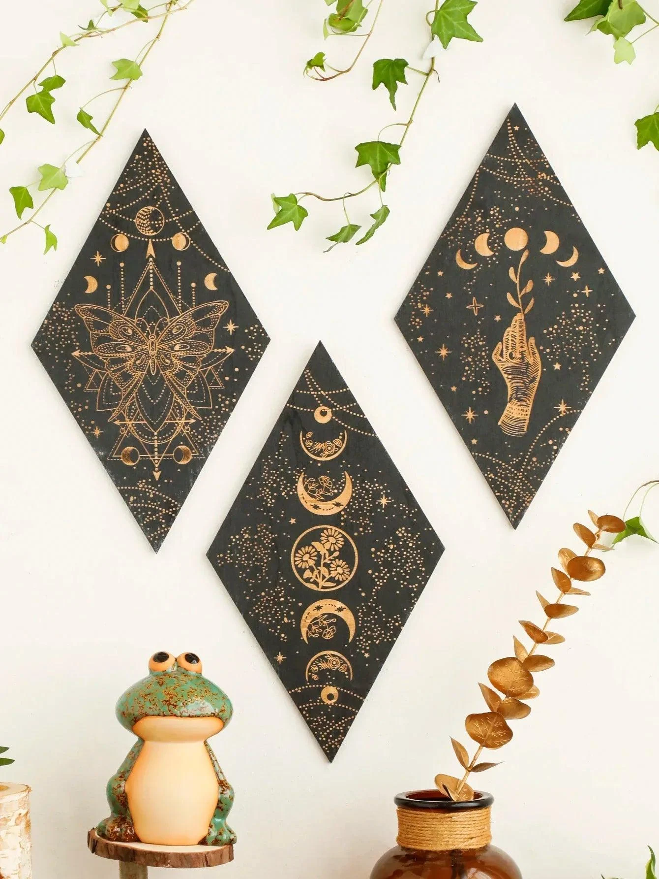 RhomboidWoodenWallDecor-Homeko6 Rhomboid Wooden Wall Decor - Homeko