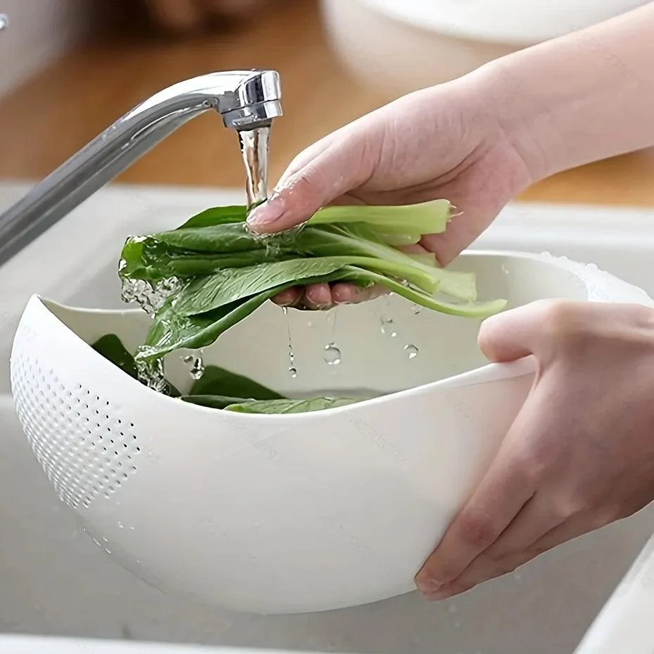 RiceFruitandVegetableDrainageBasket-Homeko3 Rice Fruit and Vegetable Drainage Basket - Homeko