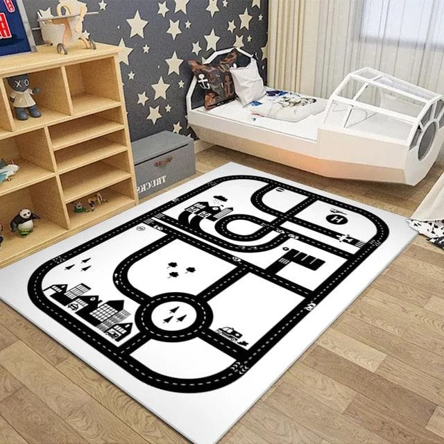 RoadTrafficRouteMapCarpetforChildrenRugsBoysGirls-Homeko12 Road Traffic Route Map Carpet for Children Rugs Boys Girls - Homeko