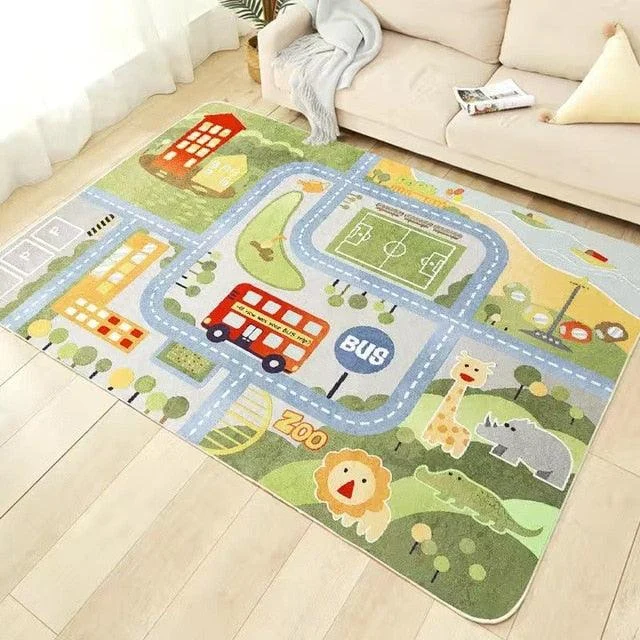RoadTrafficRouteMapCarpetforChildrenRugsBoysGirls-Homeko7 Road Traffic Route Map Carpet for Children Rugs Boys Girls - Homeko