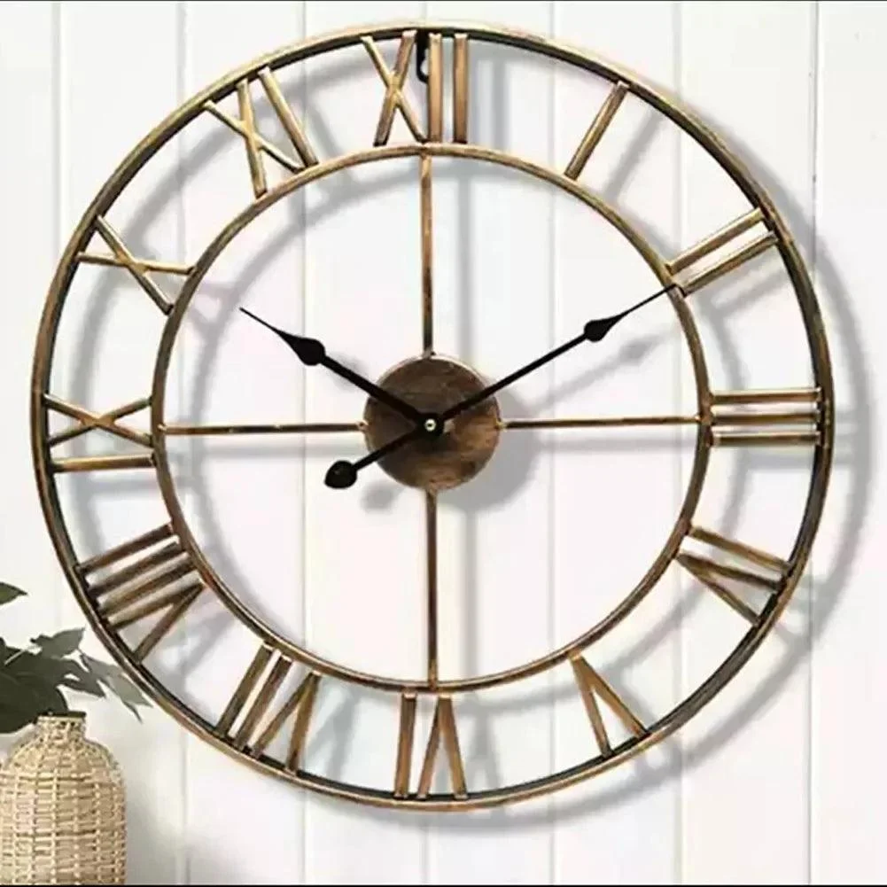 RomanNumeralRetroWallClock-Homeko4 Roman Numeral Retro Wall Clock - Homeko
