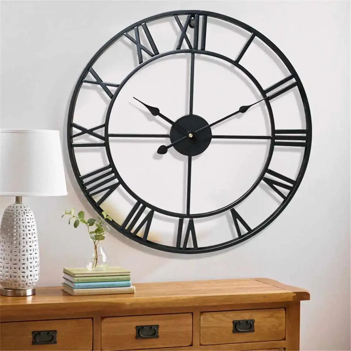 RomanNumeralRetroWallClock-Homeko5 Roman Numeral Retro Wall Clock - Homeko