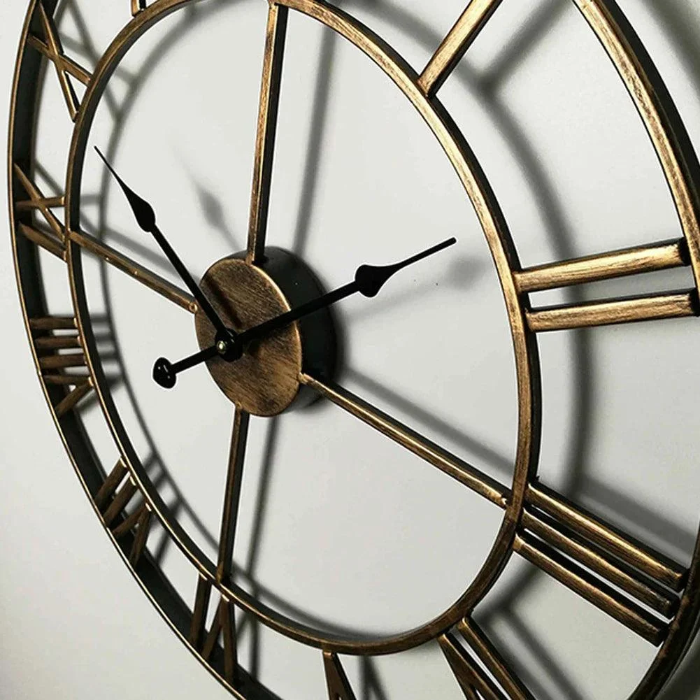 RomanNumeralRetroWallClock-Homeko6 Roman Numeral Retro Wall Clock - Homeko