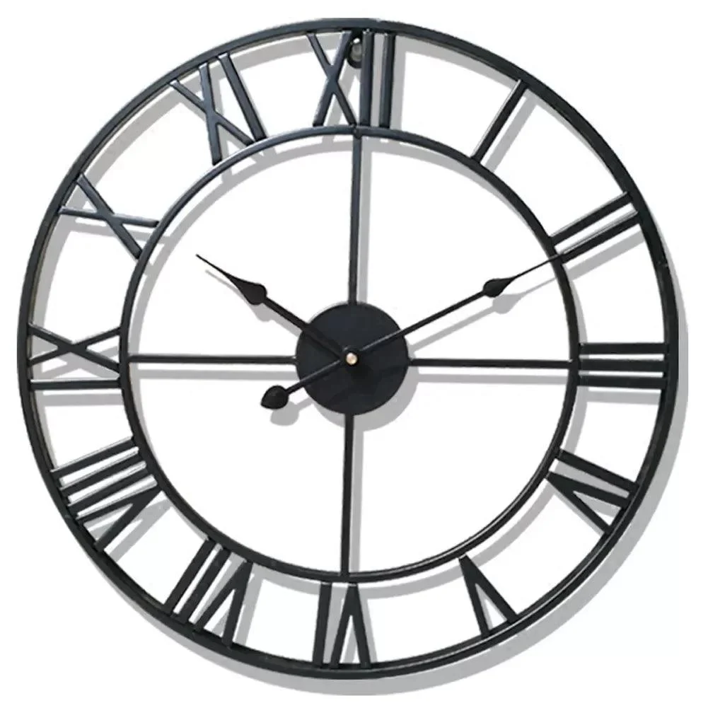 RomanNumeralRetroWallClock-Homeko7 Roman Numeral Retro Wall Clock - Homeko