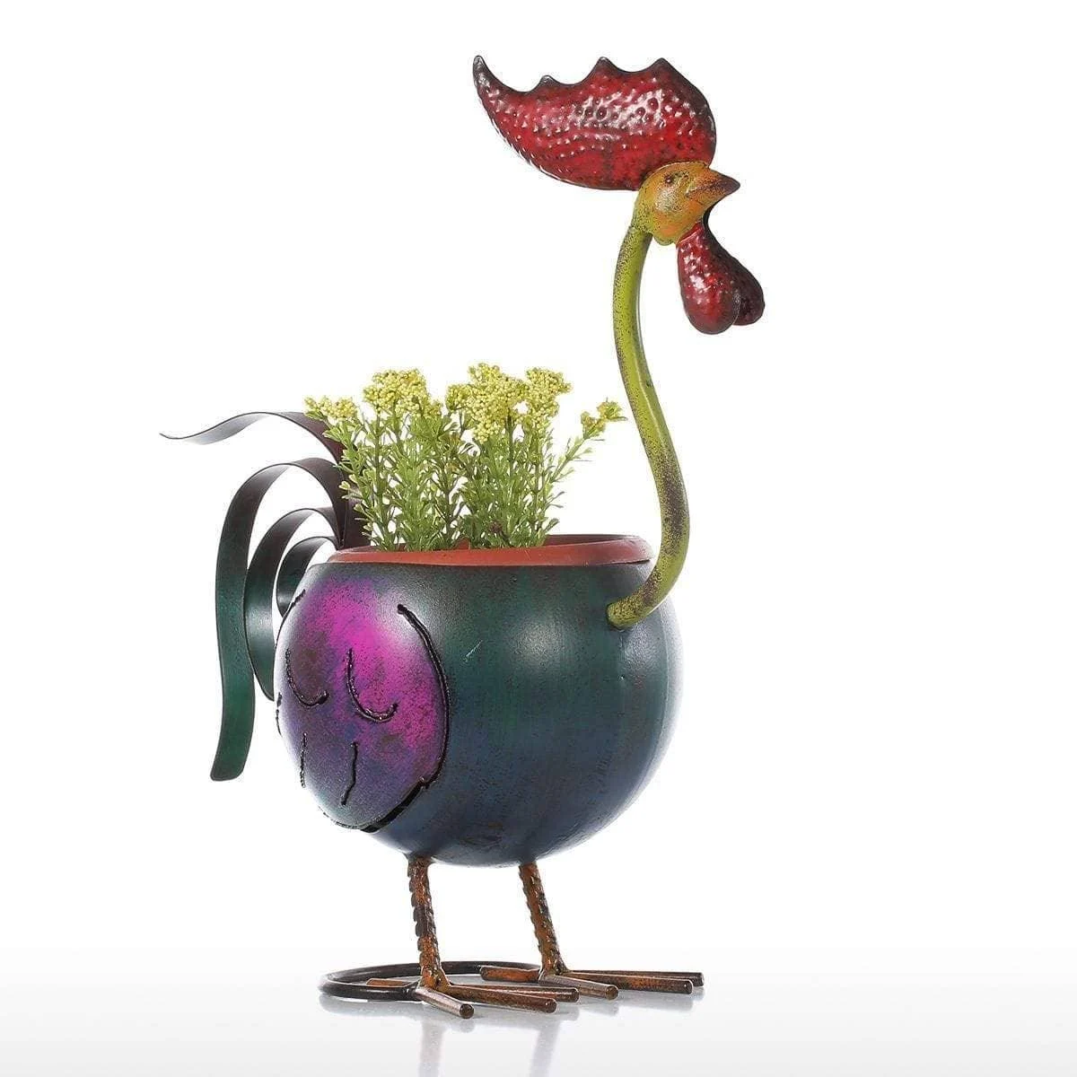Rooster-Garden-Plant-Pot-Whimsical-Charm-1 Rooster Garden Plant Pot Whimsical Charm 1