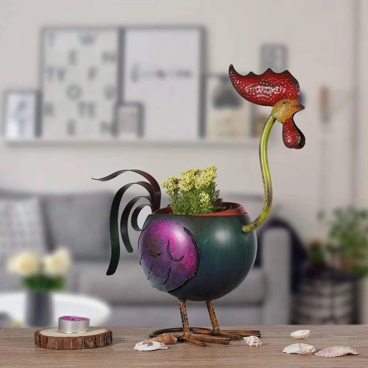 Rooster-Garden-Plant-Pot-Whimsical-Charm-3 Rooster Garden Plant Pot Whimsical Charm 3