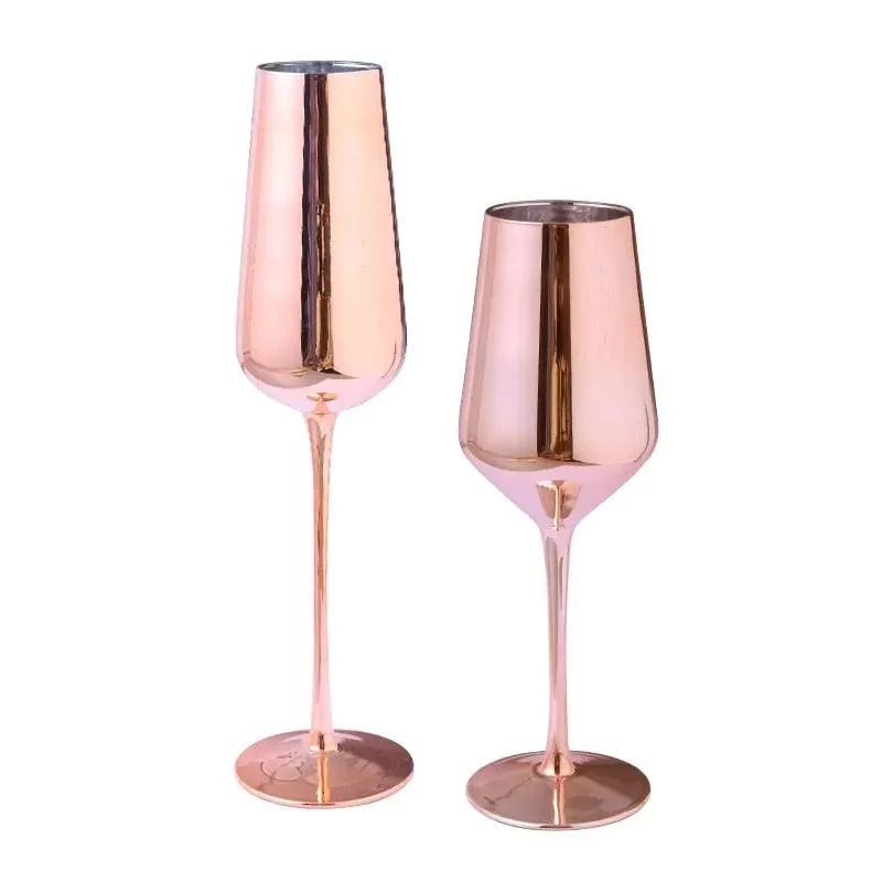 Rose Gold Champagne Flutes - ISTANBULLU LTD