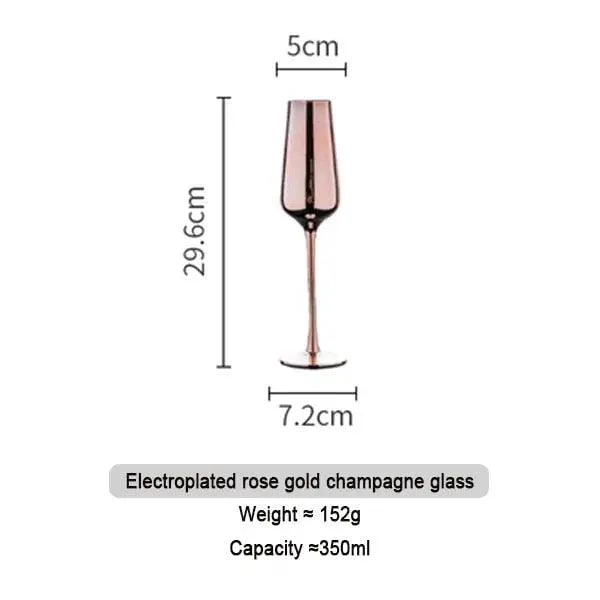 Rose Gold Champagne Flutes - ISTANBULLU LTD