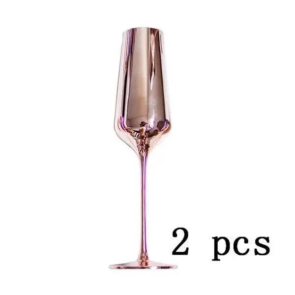 Rose Gold Champagne Flutes - ISTANBULLU LTD