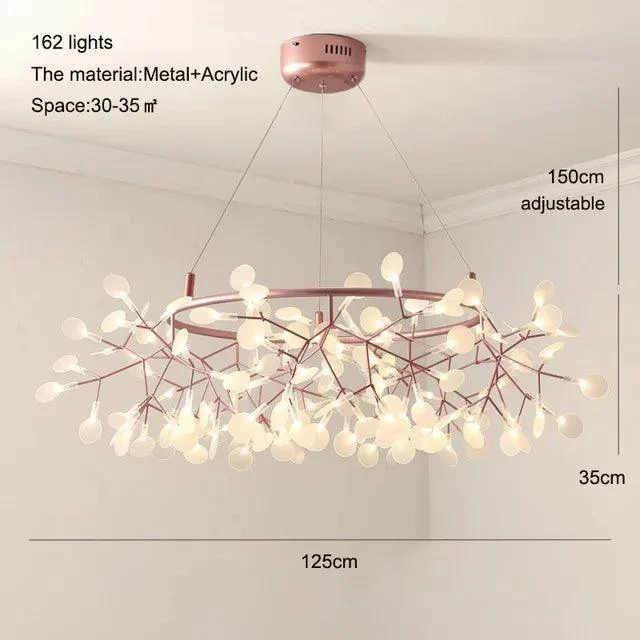 RoseGoldNordicChandelierArtLightingHanginglivingRoomRestaurantKitchenFireflyLampBranchRound-Homeko14 Rose Gold Nordic Chandelier Art Lighting Hanging living Room Restaurant Kitchen Firefly Lamp Branch Round - Homeko