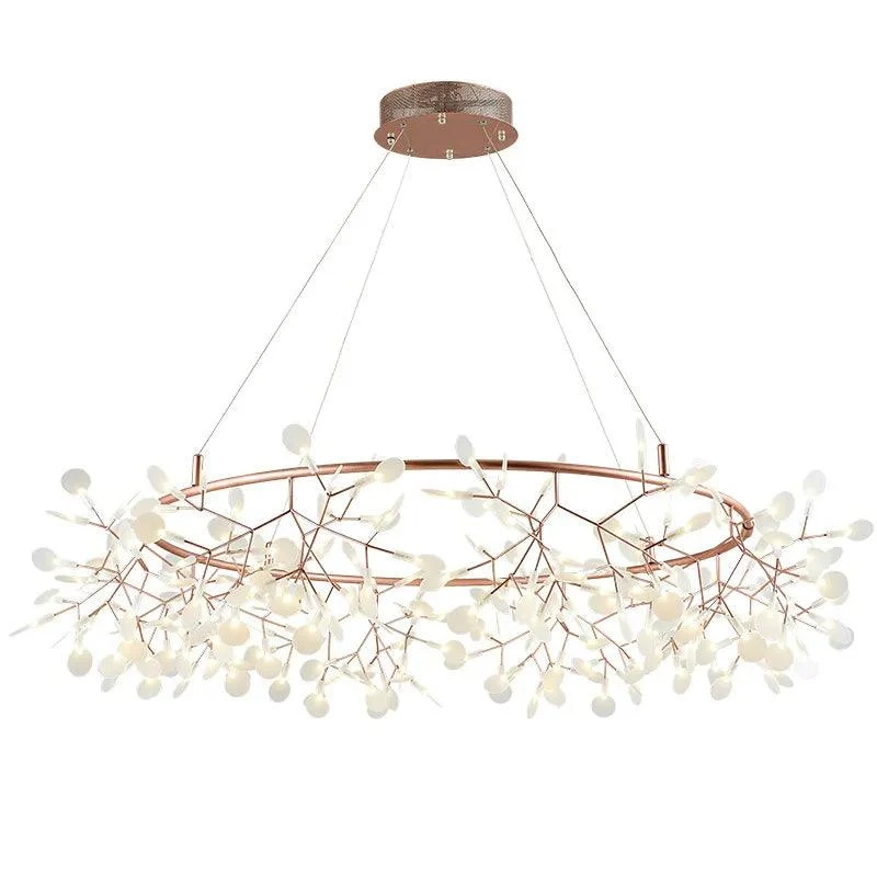 RoseGoldNordicChandelierArtLightingHanginglivingRoomRestaurantKitchenFireflyLampBranchRound-Homeko4 Rose Gold Nordic Chandelier Art Lighting Hanging living Room Restaurant Kitchen Firefly Lamp Branch Round - Homeko