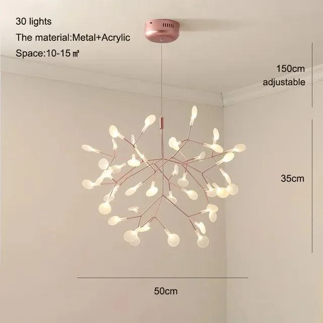 RoseGoldNordicChandelierArtLightingHanginglivingRoomRestaurantKitchenFireflyLampBranchRound-Homeko8 Rose Gold Nordic Chandelier Art Lighting Hanging living Room Restaurant Kitchen Firefly Lamp Branch Round - Homeko