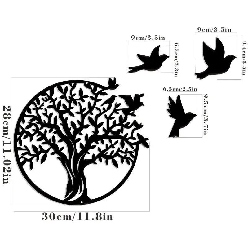 RoundMetalTreeWallDecor-Homeko3 Round Metal Tree Wall Decor - Homeko