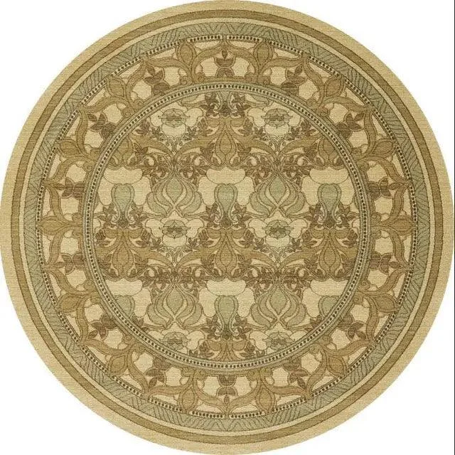 RoundVintagePremiumRugCarpetLivingRoomDecorationWashableforLoungeNon-slip-Homeko11 Round Vintage Premium Rug Carpet Living Room Decoration Washable for Lounge Non-slip - Homeko