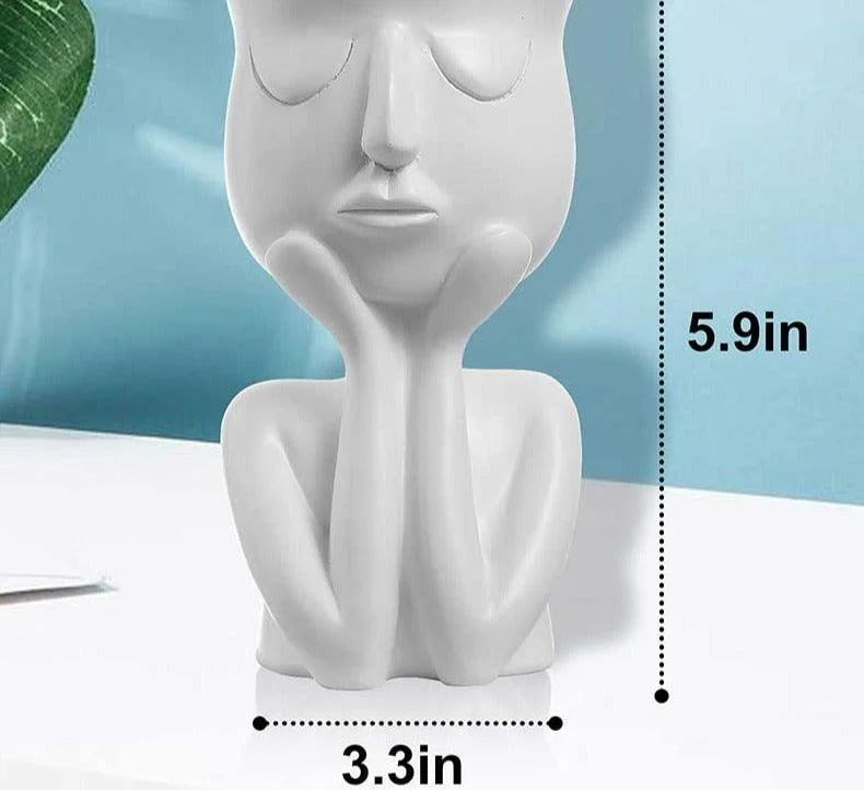 RusticCeramicHandsonFaceVase_10 Rustic Ceramic Hands on Face Vase - ISTANBULLU LTD