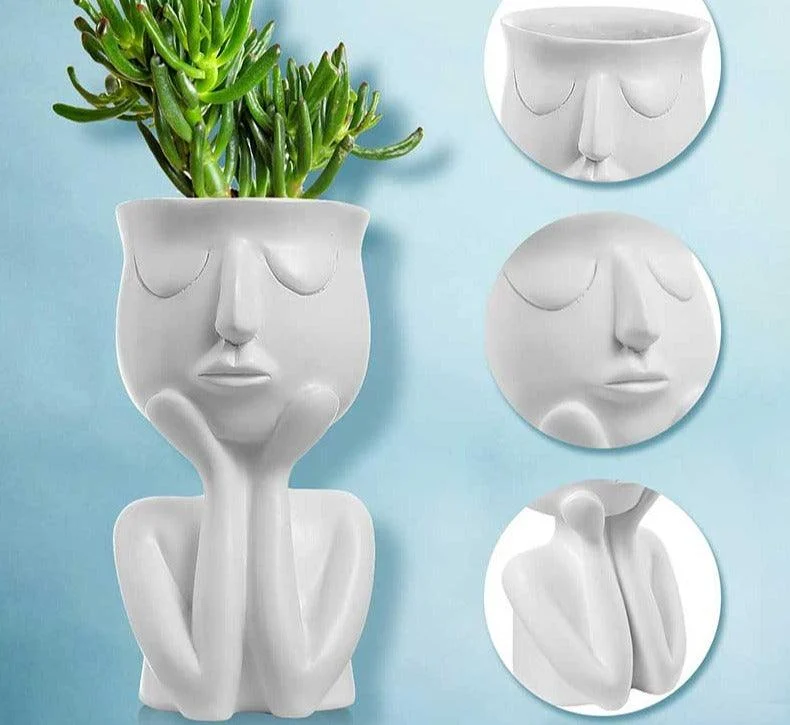 RusticCeramicHandsonFaceVase_11 Rustic Ceramic Hands on Face Vase - ISTANBULLU LTD