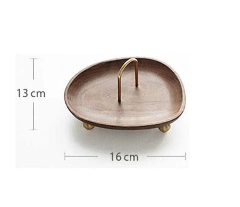 Rustic Decorative Oval Wooden Tray - ISTANBULLU LTD