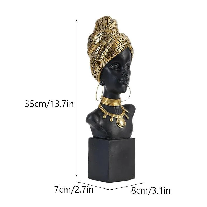 S05970973aff741708741a2fc52a5d611H Retro African Art Figurine - ISTANBULLU LTD