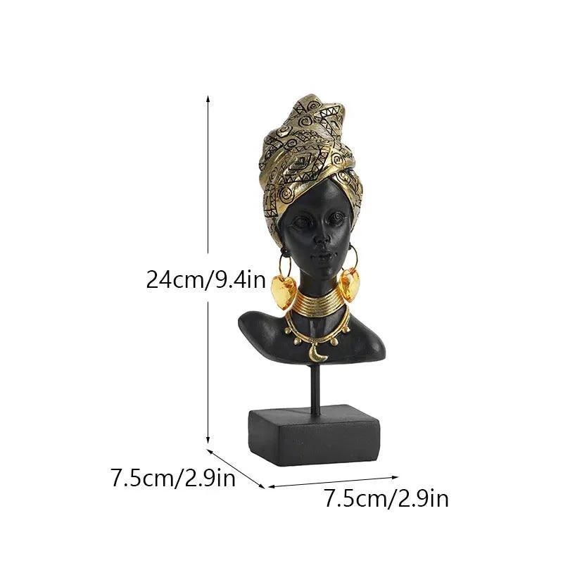 S070b95190ed644eba05bdc7d084e4f5aU Retro African Art Figurine - ISTANBULLU LTD