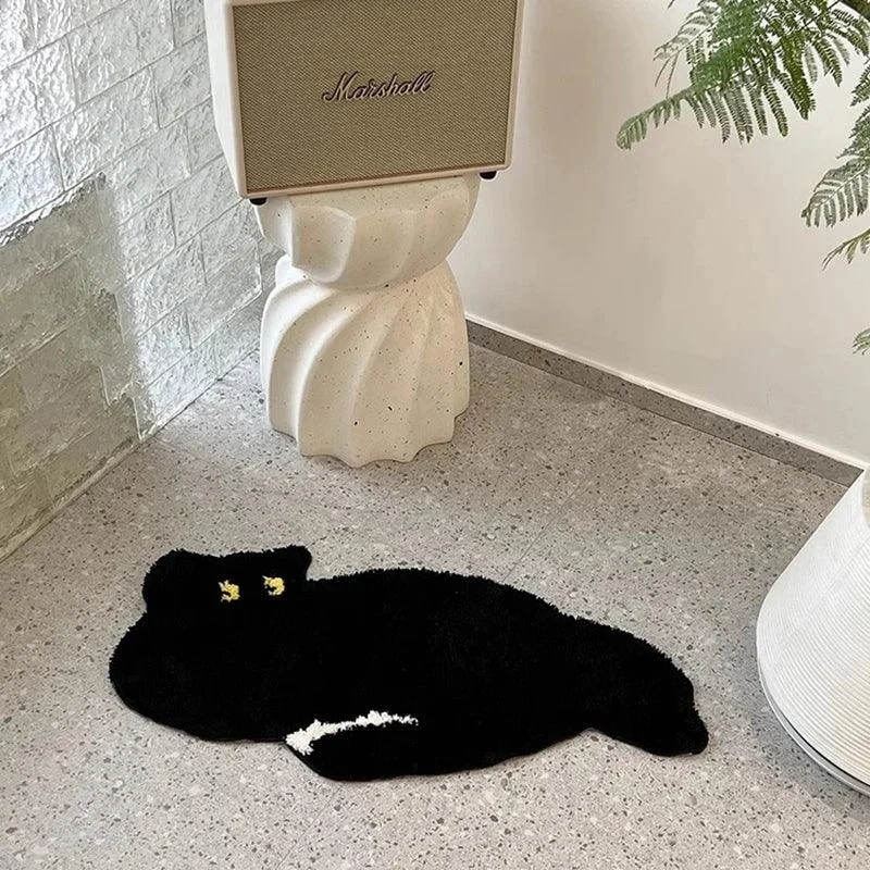 S0bec19977ba040078a593236ce936279a Tufting Black Cat Rug Animal Rug Aesthetic - ISTANBULLU LTD