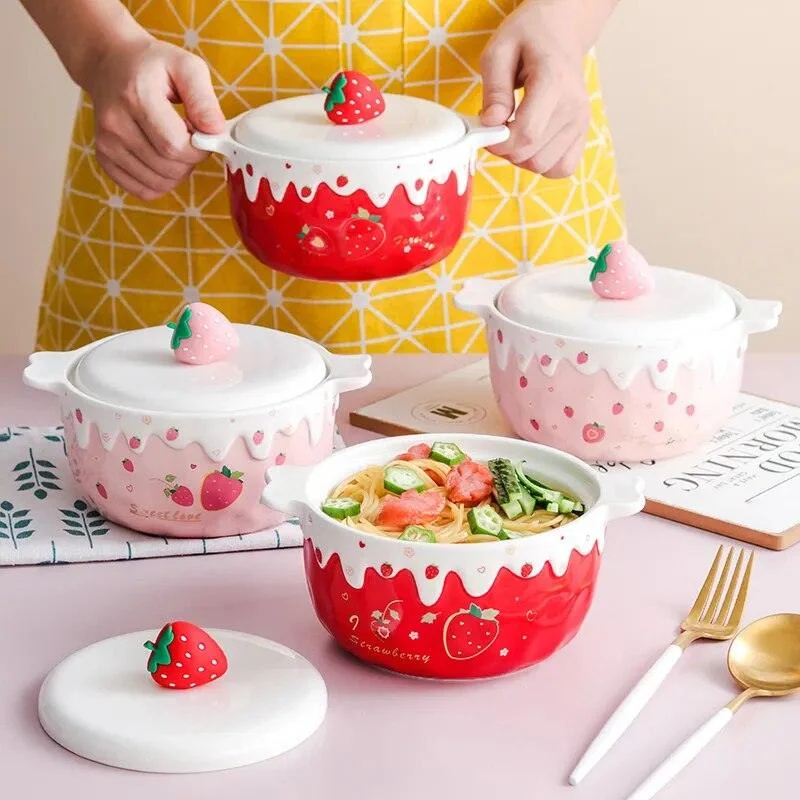 S0e98acf9b18842daaba095aa7638a365e Strawberry Ceramic Ramen Bowl - ISTANBULLU LTD