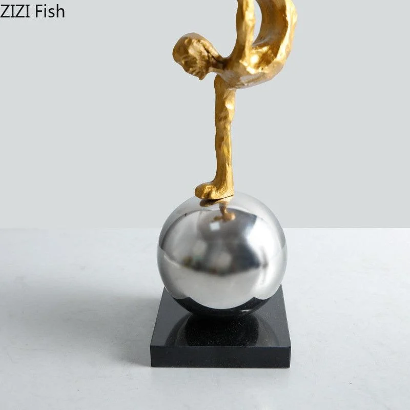 S1b5576b4a8ea47c29a9d2e37ab343014w Silver Acrobat Sculpture - ISTANBULLU LTD