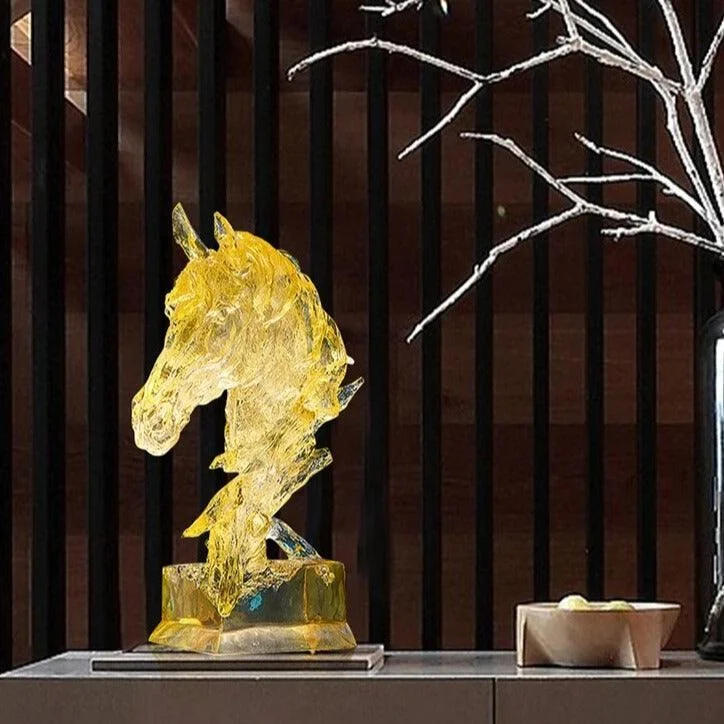 Transparent Horse Head Statue - ISTANBULLU LTD