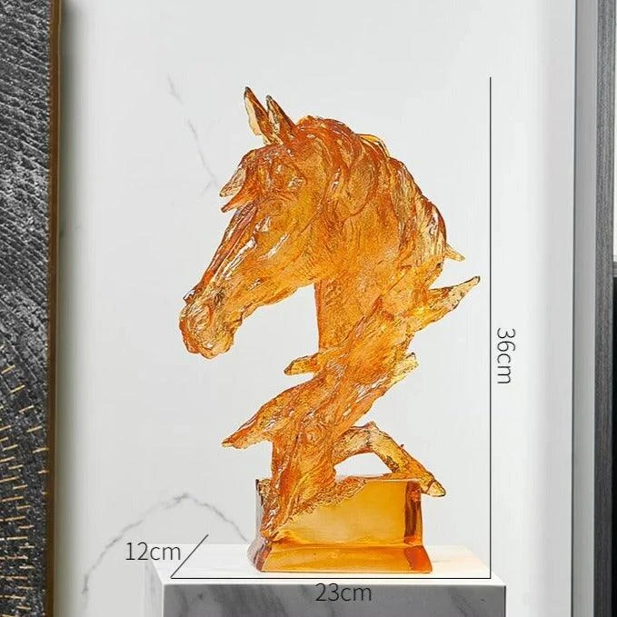 S4214ca524f7840ce85941a92863ab552I Transparent Horse Head Statue - ISTANBULLU LTD