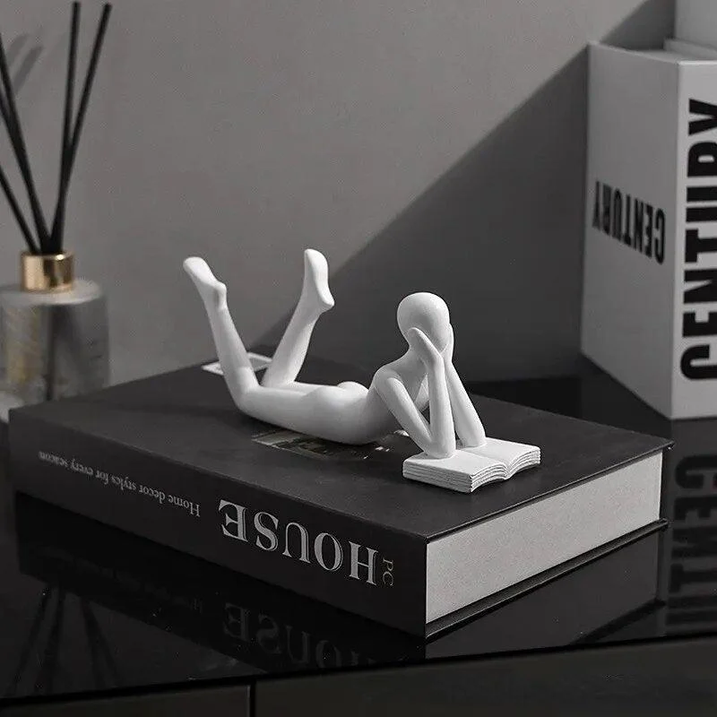 S4814188ca72146969930f39fc30250dbq Thinker Reading Sculptures - ISTANBULLU LTD