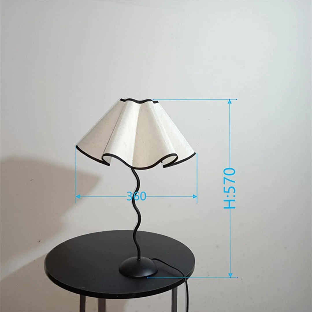 S6168fc12aac64c0ca2c43e4fe0653b741 Vintage Squiggle Lamp with Pleated Lampshade - ISTANBULLU LTD