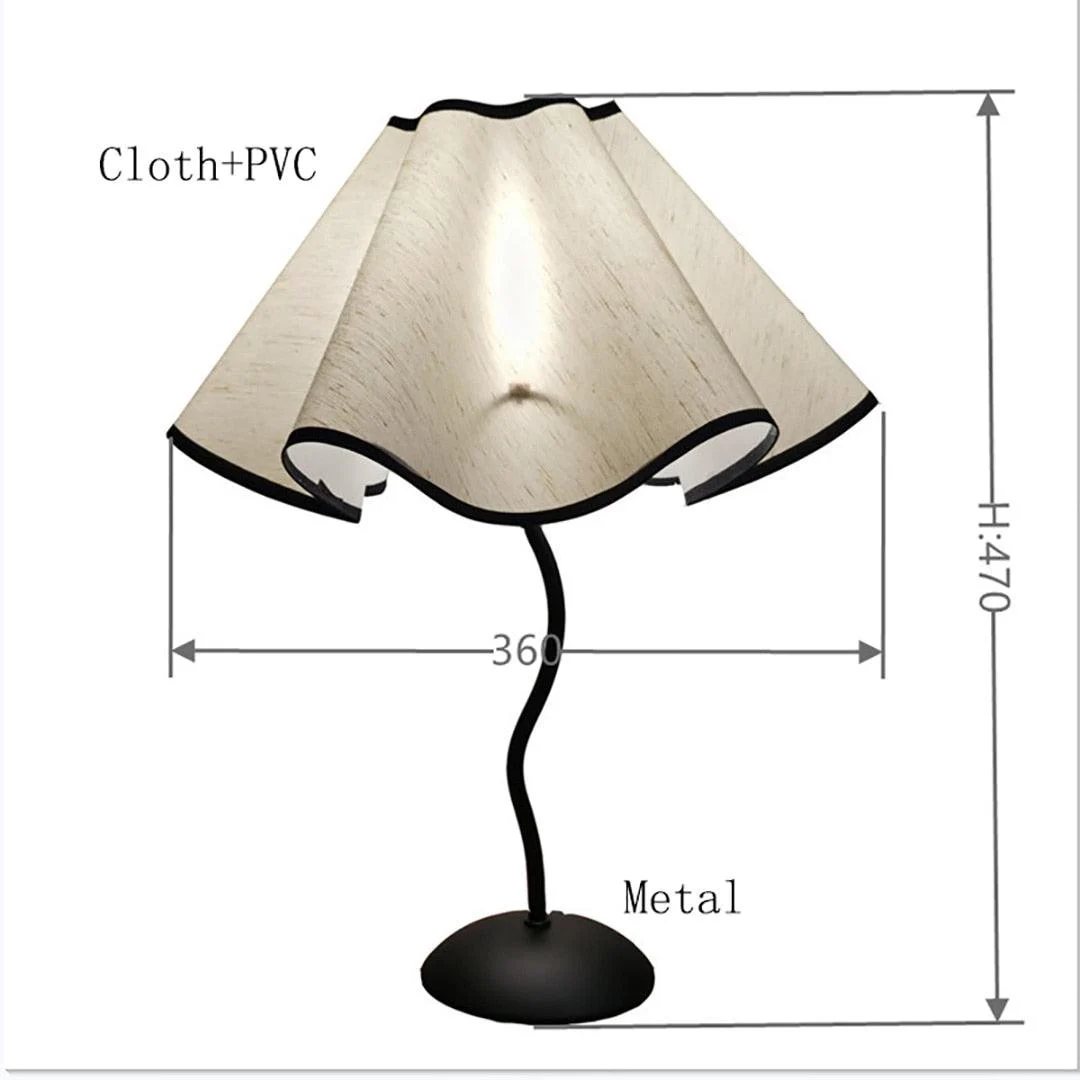 S655a6bfa015941599924a8339b6e7de2J Vintage Squiggle Lamp with Pleated Lampshade - ISTANBULLU LTD