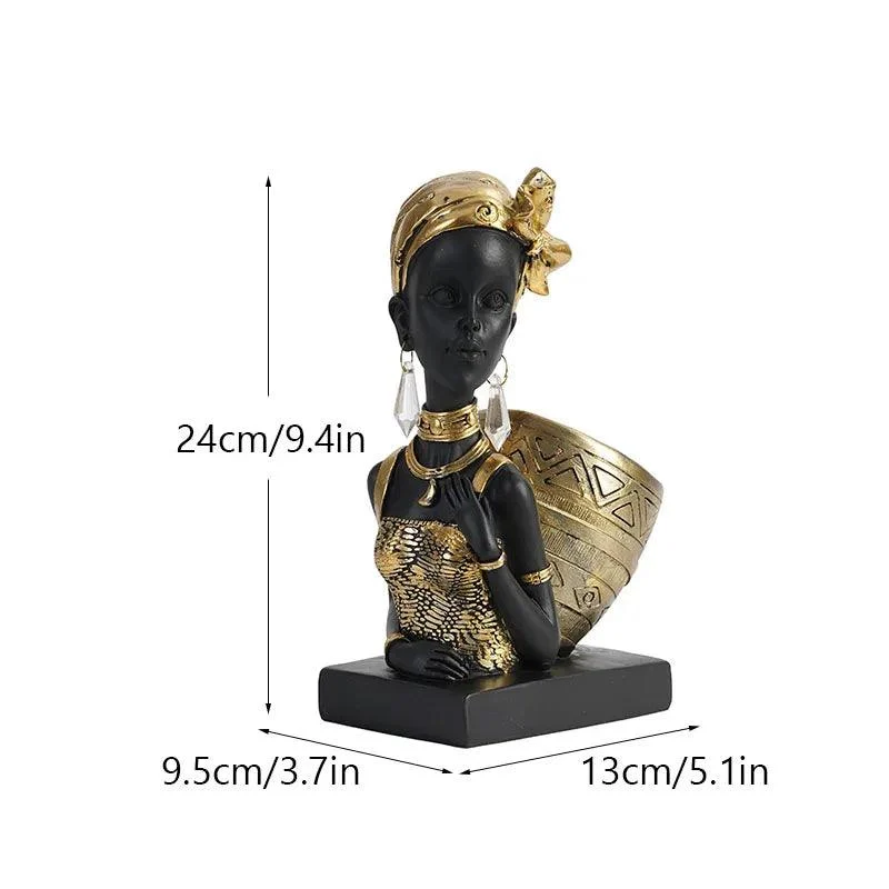 S66d53508f2fe413ab91c9646bc48db977 Retro African Art Figurine - ISTANBULLU LTD