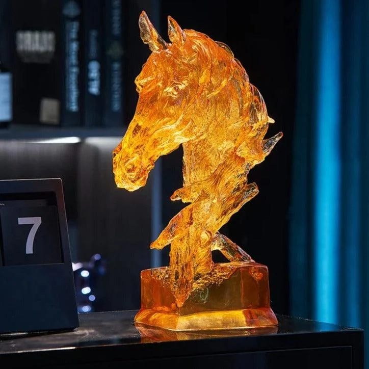 S6907c0699147431a94128c748cf19be6N Transparent Horse Head Statue - ISTANBULLU LTD