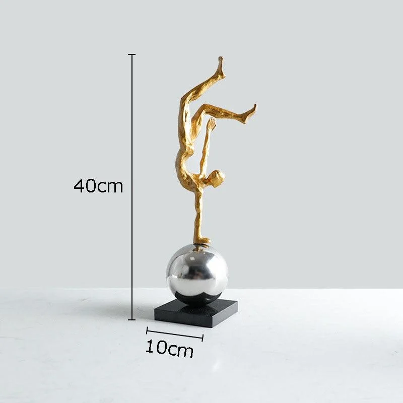 S7a520e86069f49a1bc1e44cb4a6d42d0h Silver Acrobat Sculpture - ISTANBULLU LTD