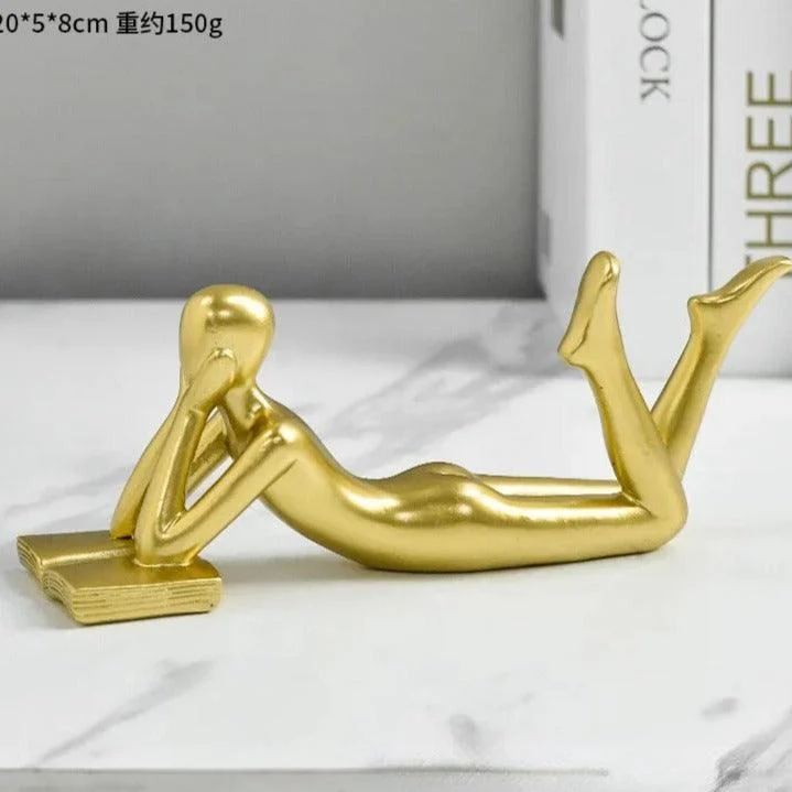S954e46f1e9fa47b4bb13221970e30a04B Thinker Reading Sculptures - ISTANBULLU LTD