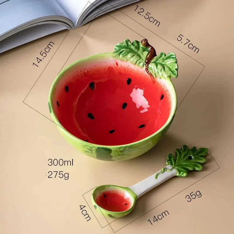 SKU-03-Green_d9942885-fd5b-461c-abd8-1b47cec46064 Watermelon Grape Strawberry Ceramic Bowl - ISTANBULLU LTD