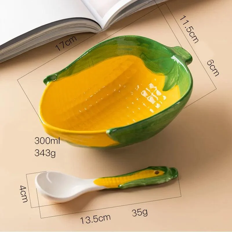 SKU-06-Yellow Watermelon Grape Strawberry Ceramic Bowl - ISTANBULLU LTD