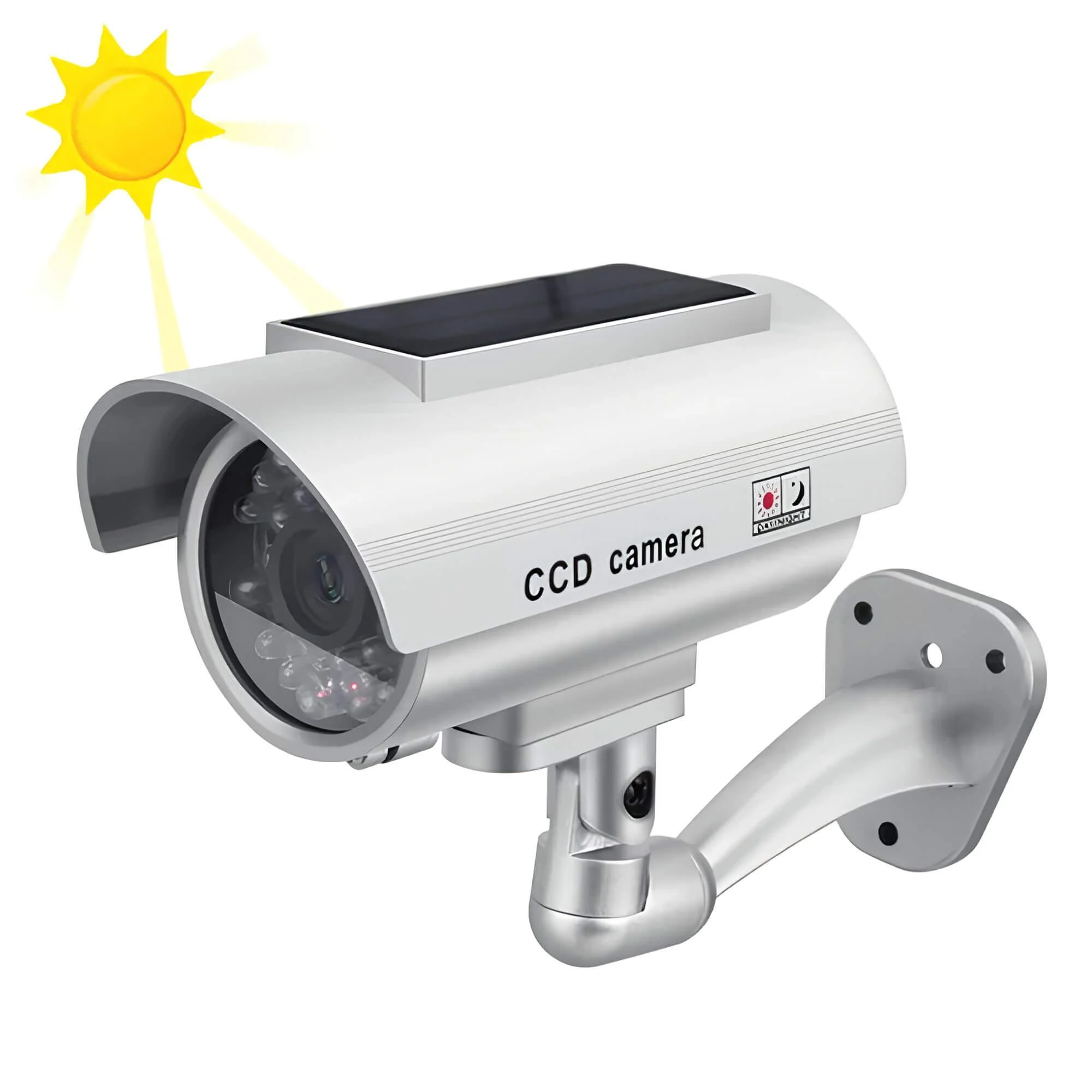 SafeWatchDummyCam-SolarbetriebeneAttrappemitBewegungsmelderundLED-LichtSolarsilver Safewatchdummycam Solarbetriebeneattrappemitbewegungsmelderundled Lichtsolarsilver