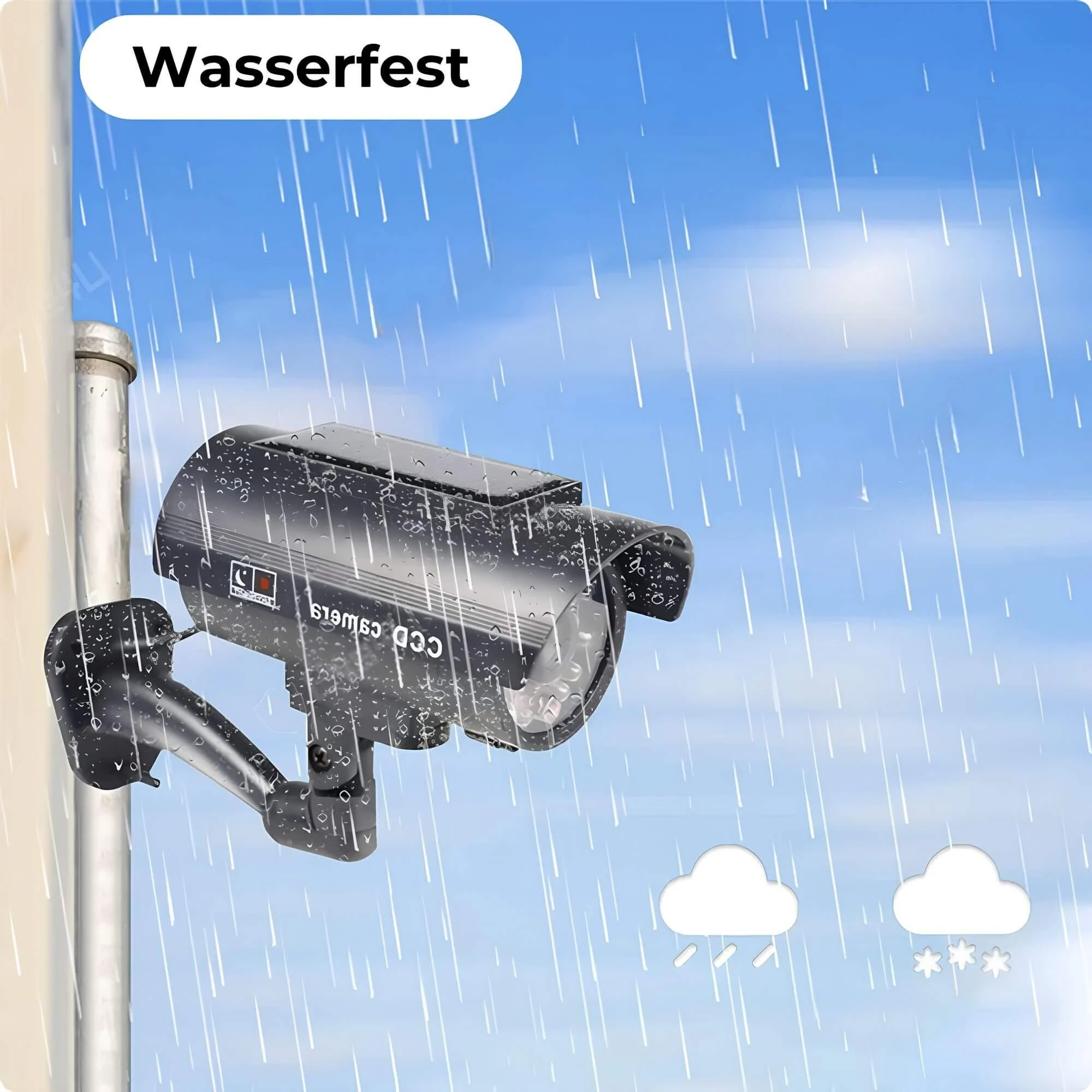 SafeWatchDummyCam-SolarbetriebeneAttrappemitBewegungsmelderundLED-Lichtsolarwasserfest Safewatchdummycam Solarbetriebeneattrappemitbewegungsmelderundled Lichtsolarwasserfest