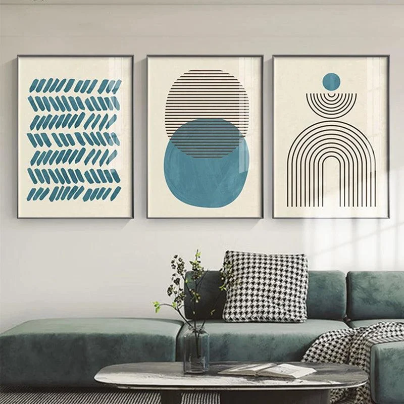 Scandinaviangeometryartblue