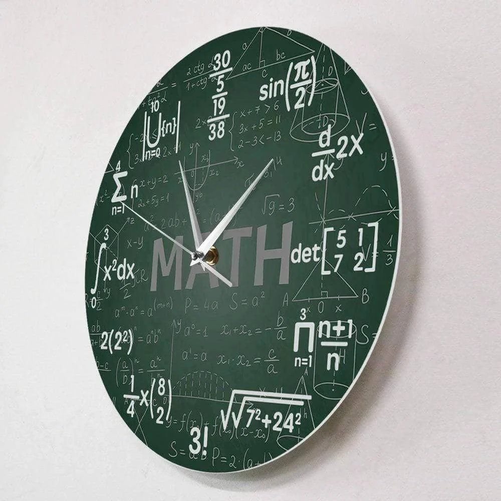 Science Math Wall Clock Unique Educational Timepiece 7