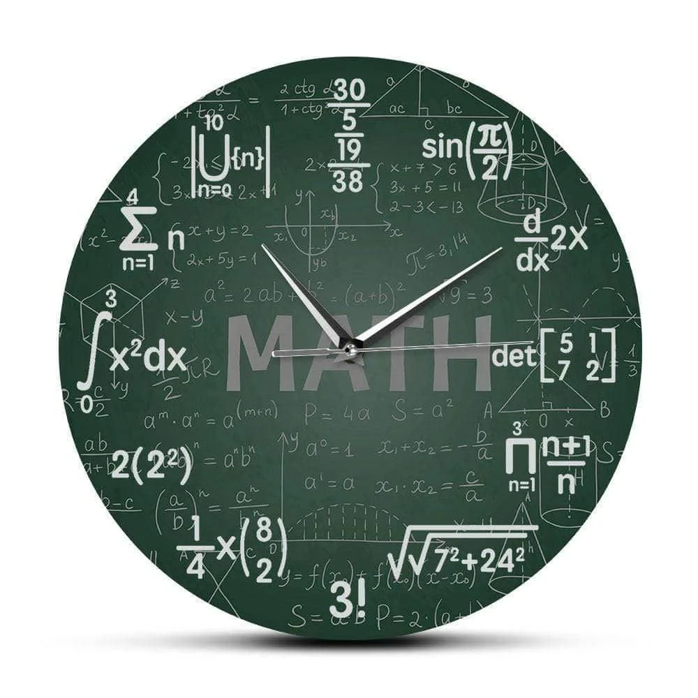 Science Math Wall Clock Unique Educational Timepiece 8