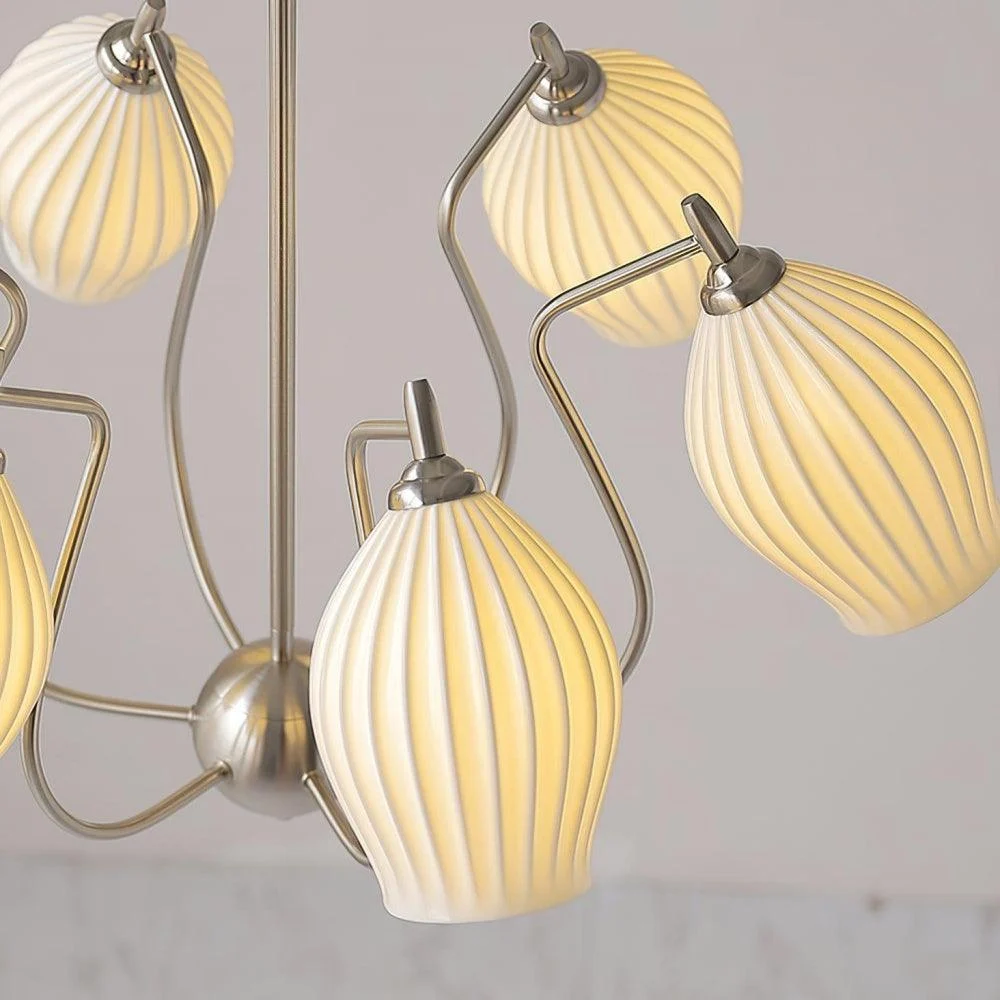 Sculptural_Glass_Ribbed_Chandelier_12 Sculptural Glass Ribbed Chandelier 12