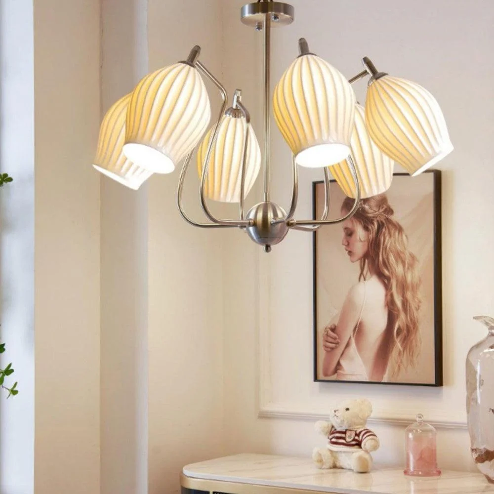 Sculptural_Glass_Ribbed_Chandelier_14 Sculptural Glass Ribbed Chandelier 14